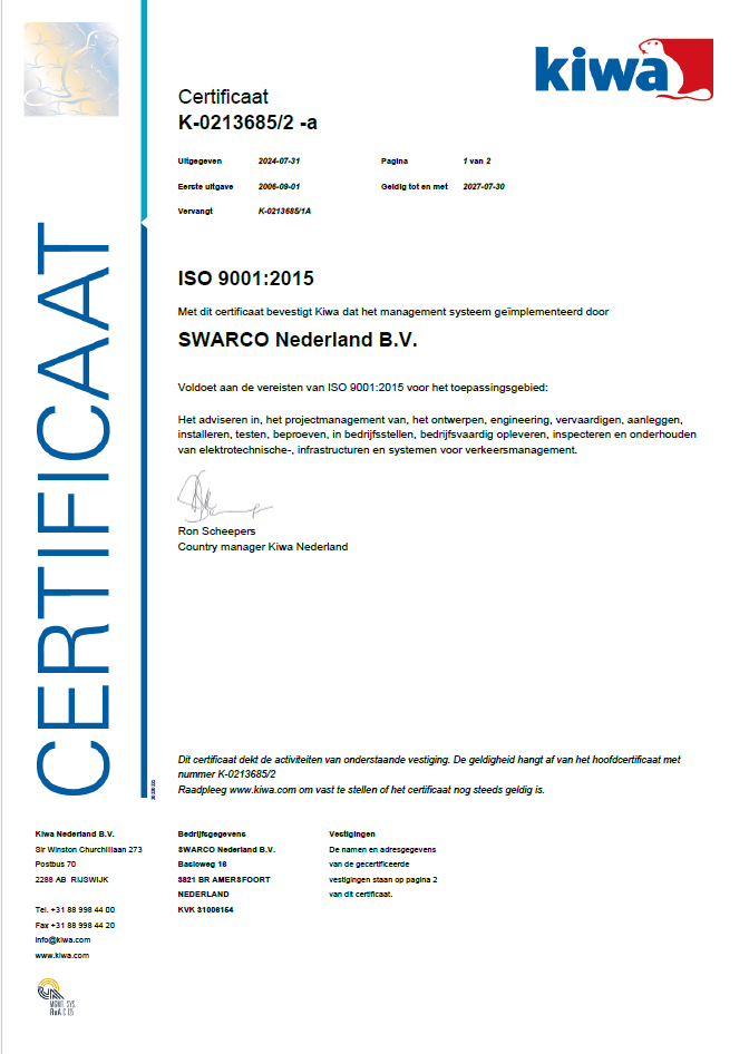 Certificaat K-0213685-2a - ISO9001